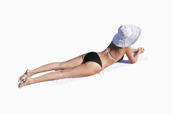 Giovane donna in bikini isolato — Foto Stock