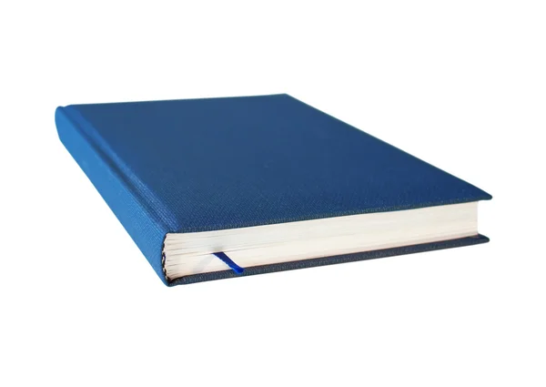Modré uzavřená kniha izolované — Stock fotografie