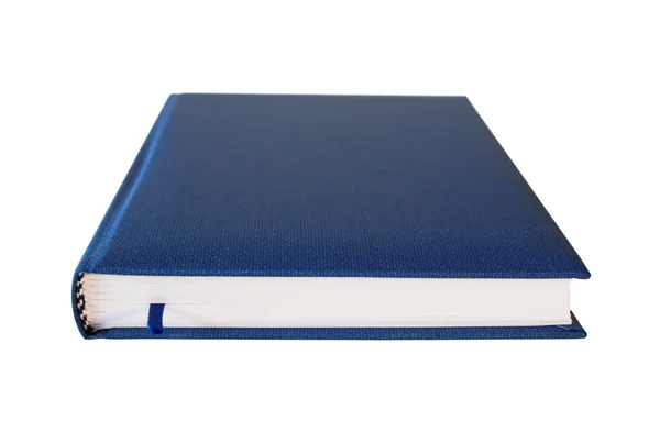 Blaues geschlossenes Tagebuch isoliert — Stockfoto