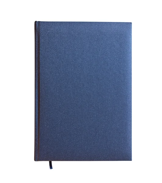 Blauwe gesloten boek geïsoleerd — Stockfoto