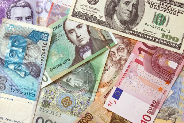 Contexto de las monedas europeas Fotos de stock