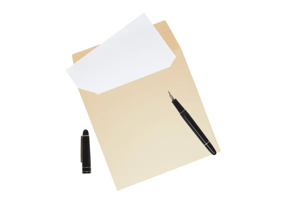 Beveiligde envelop openen met lege brief binnen — Stockfoto
