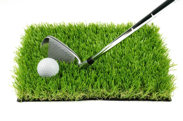Pelota de golf y club —  Fotos de Stock