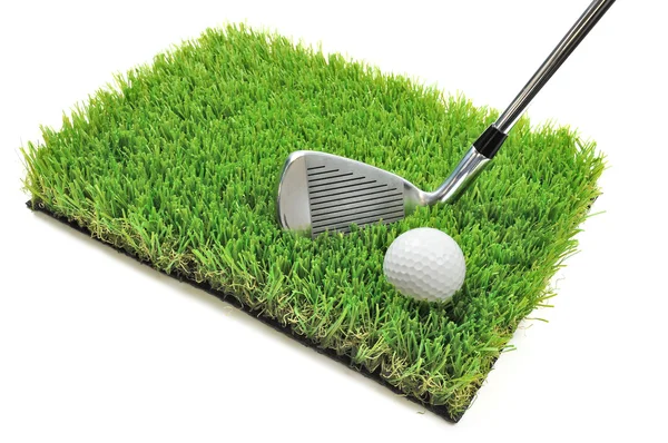 Kij golfowy i piłka — Zdjęcie stockowe