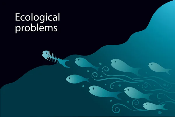 海洋の生態学的問題 — ストックベクタ