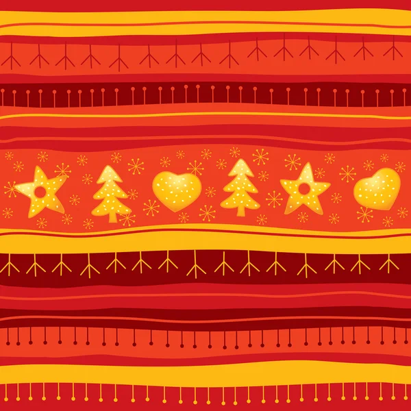 Rode Kerstmis naadloze achtergrond — Stockvector
