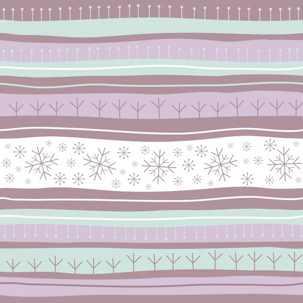 Fond sans couture de Noël avec flocon de neige — Image vectorielle