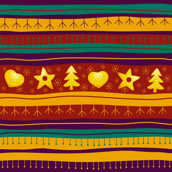 Décoratif Noël fond sans couture — Image vectorielle