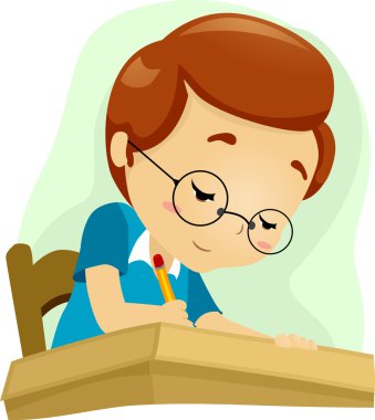 Geeky Student clipart