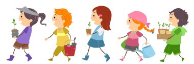 Gardening Kids clipart