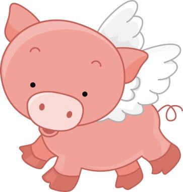 Flying Pig clipart