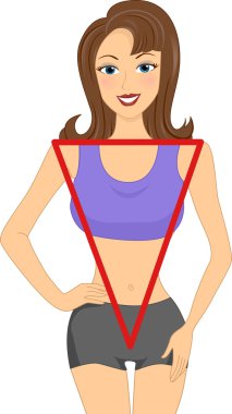 Inverted Triangle Body Shape clipart