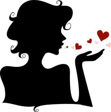 Silhouette Hearts clipart