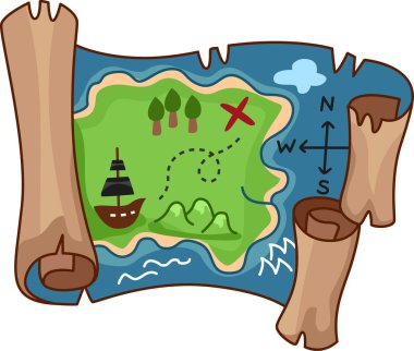 Treasure Map clipart