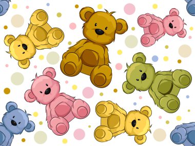 Seamless Teddy Bears clipart