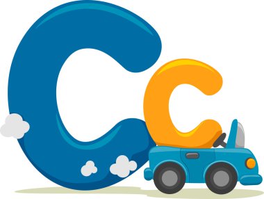 Letter C illustration clipart