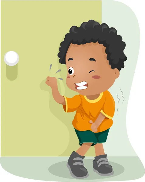 Kid Holding His Pee — Stock Photo, Image