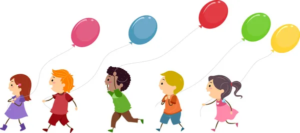 Kinderen ballonnen — Stockfoto