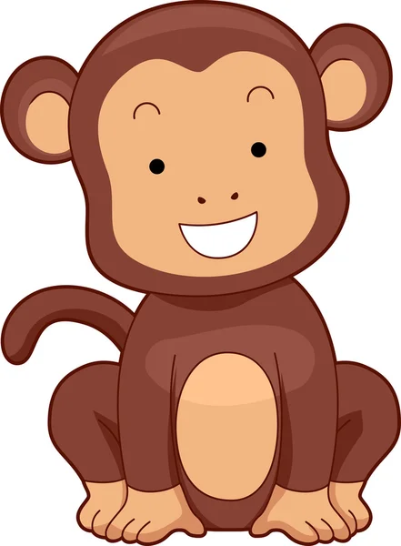 Małpa przód — Zdjęcie stockowe