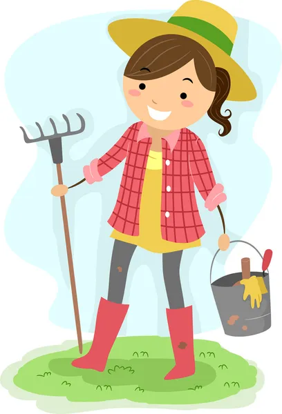 Ženské zahradník — Stock fotografie