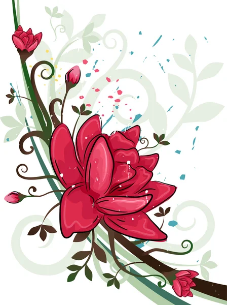 Desenho floral — Fotografia de Stock
