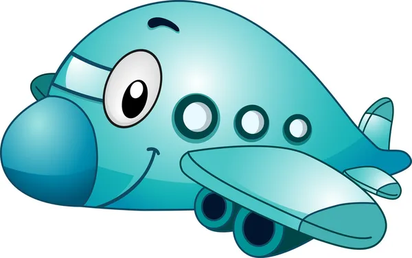 Airplane Mascot — Stock Photo, Image