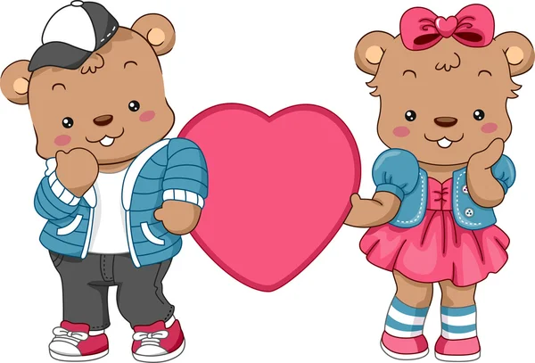 Teddy Bear Hearts — Stock Photo, Image