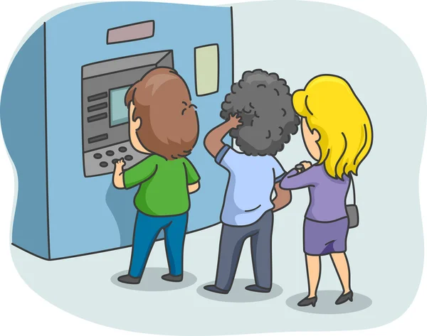 ATM Queue — Stock Photo, Image