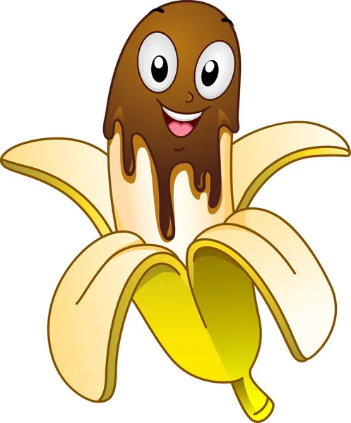 Maskot Banana Choco — Stok Foto