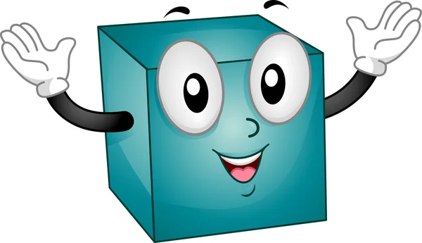 Cubo mascotte — Foto Stock