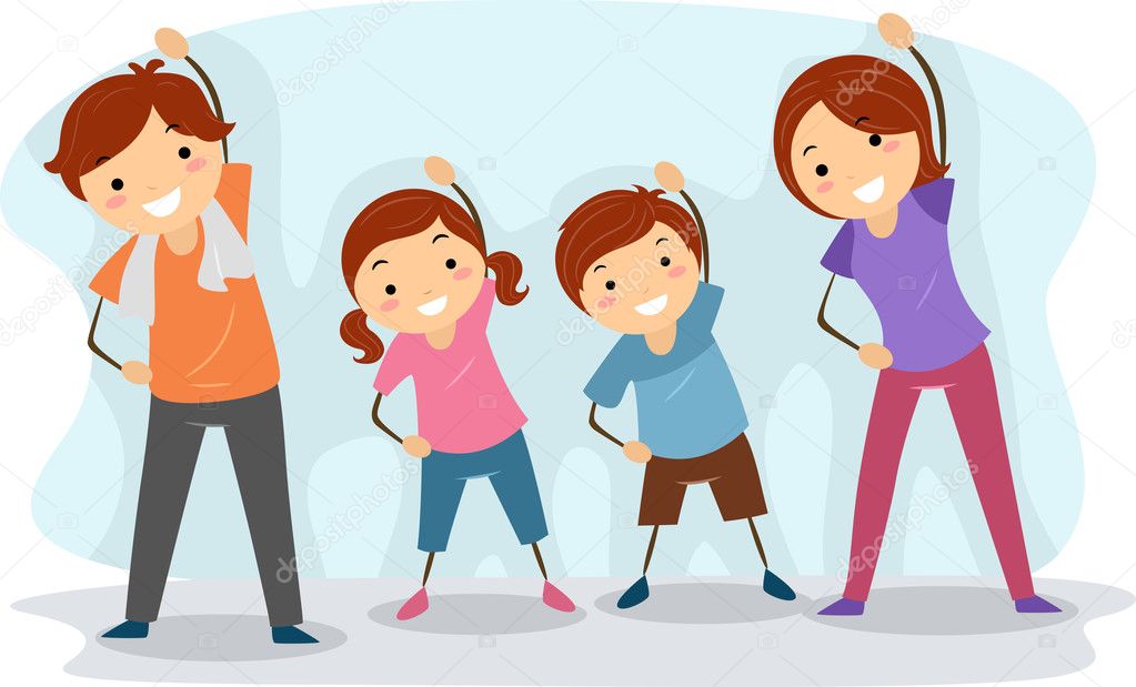 Family Exercise Stock Photo by ©lenmdp 11128923