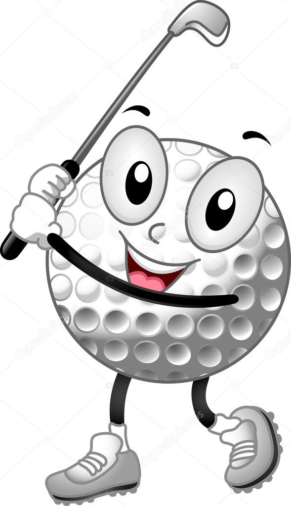 Golf Ball Mascot Stock Photo by ©lenmdp 11129338