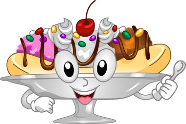 Banana Split Mascot clipart