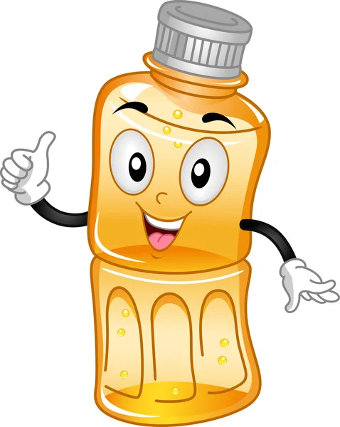 Flaska juice maskot — Stockfoto