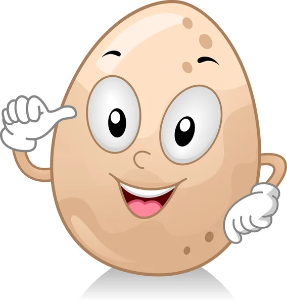 Brown Egg Mascot — Stock Photo, Image