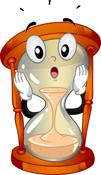 Hourglass Mascot — Stock Photo, Image