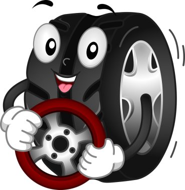 Tire Mascot clipart