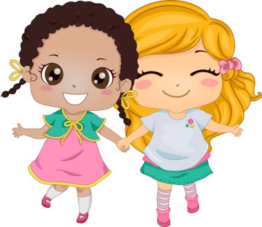 Female Best Friends clipart