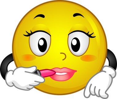 Lipstick Smiley clipart