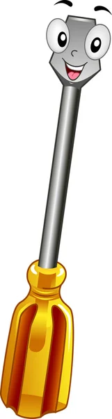 Chave de fenda Mascote — Fotografia de Stock