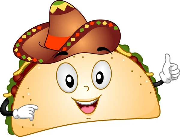 Mascotte di Taco — Foto Stock