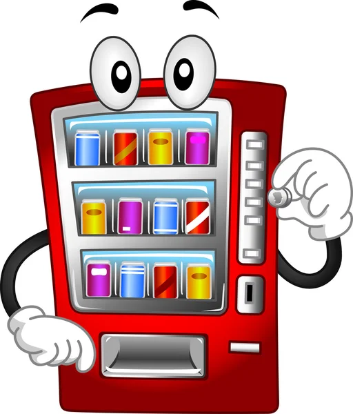Máquina de venda automática Mascote — Fotografia de Stock