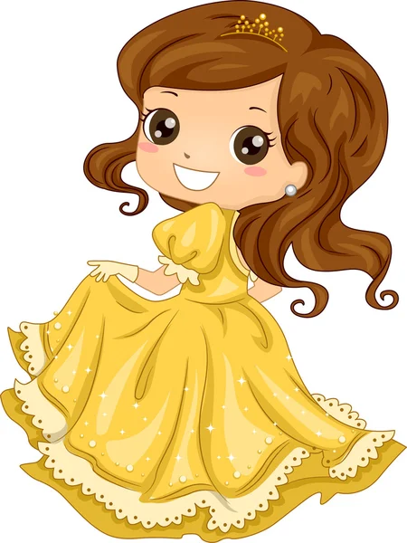 Menina vestida como uma princesa — Fotografia de Stock