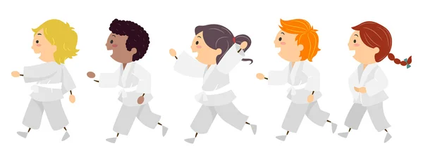 Karate Çocukları — Stok fotoğraf