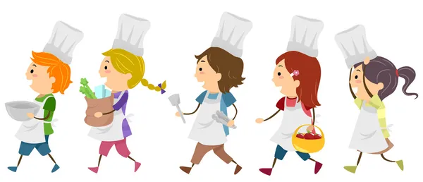 Кулинарные дети — стоковое фото