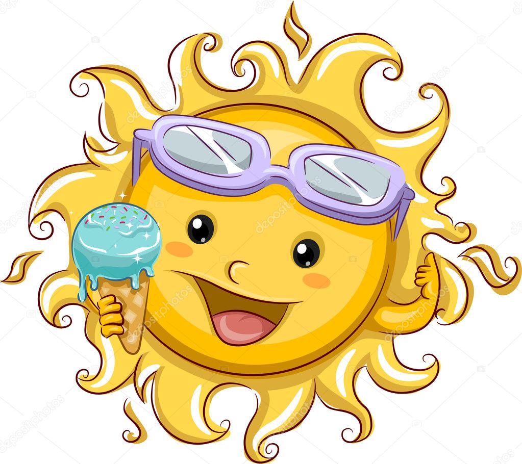 Sun Holding an Ice Cream