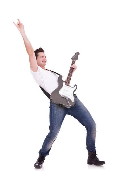 Rockster met een gitaar — Stockfoto
