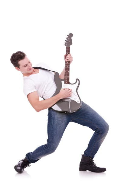 Rockstar playing solo — Stock Photo, Image