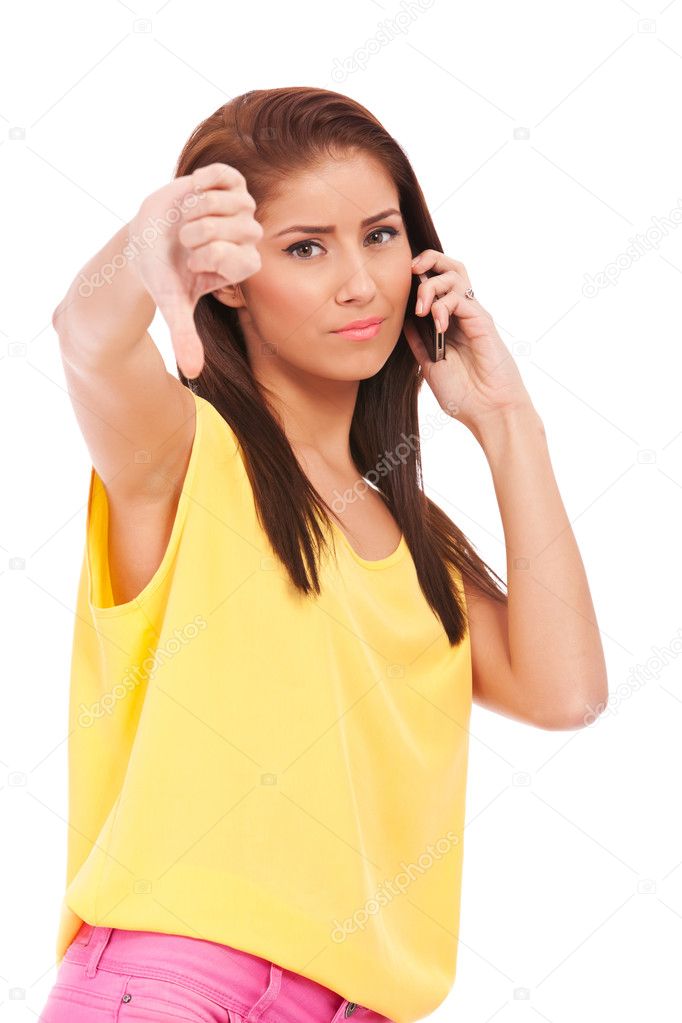 Thumb down on the phone