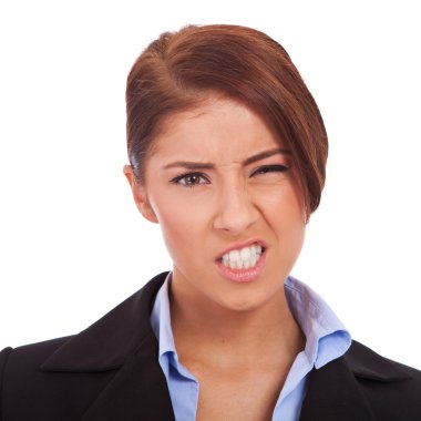 Angry and upset young business clipart